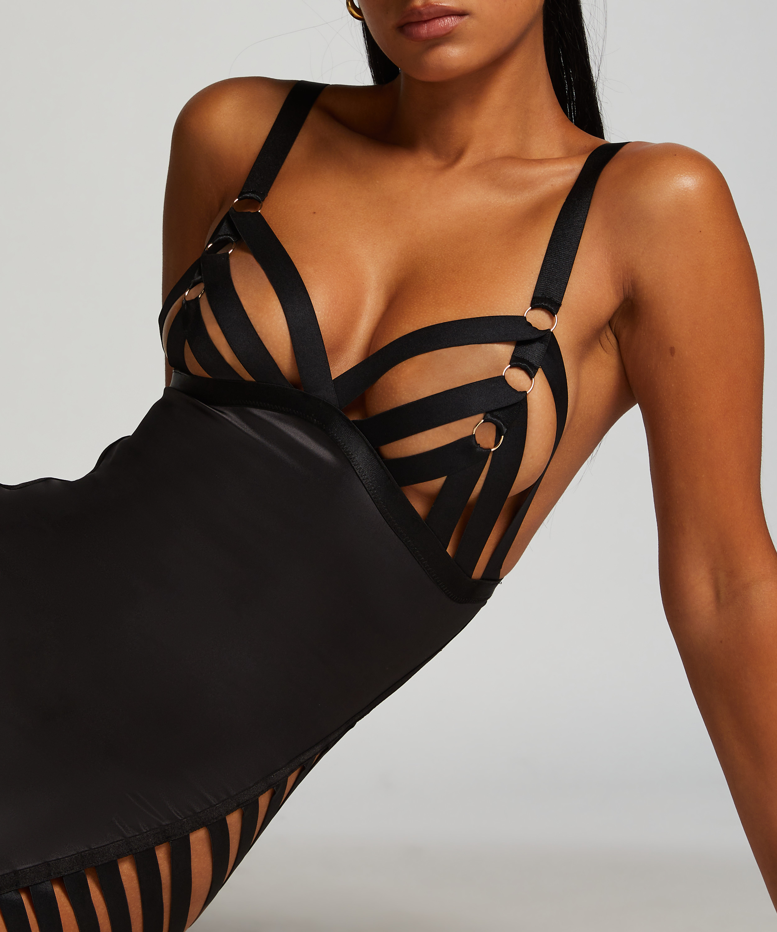 Brooke Slip Dress, Black, main