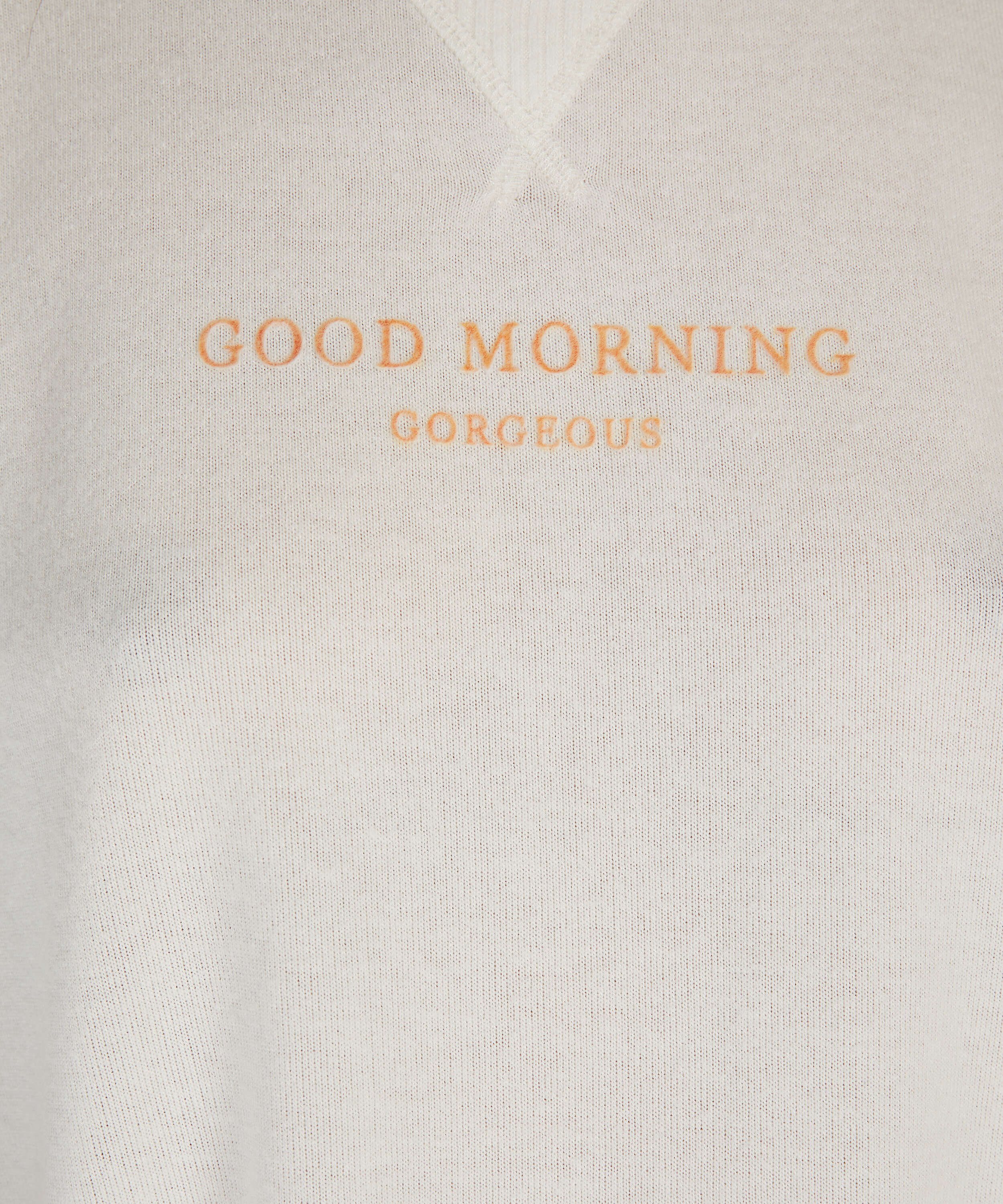 Short sleeve pyjama top in brushed jersey, White, main