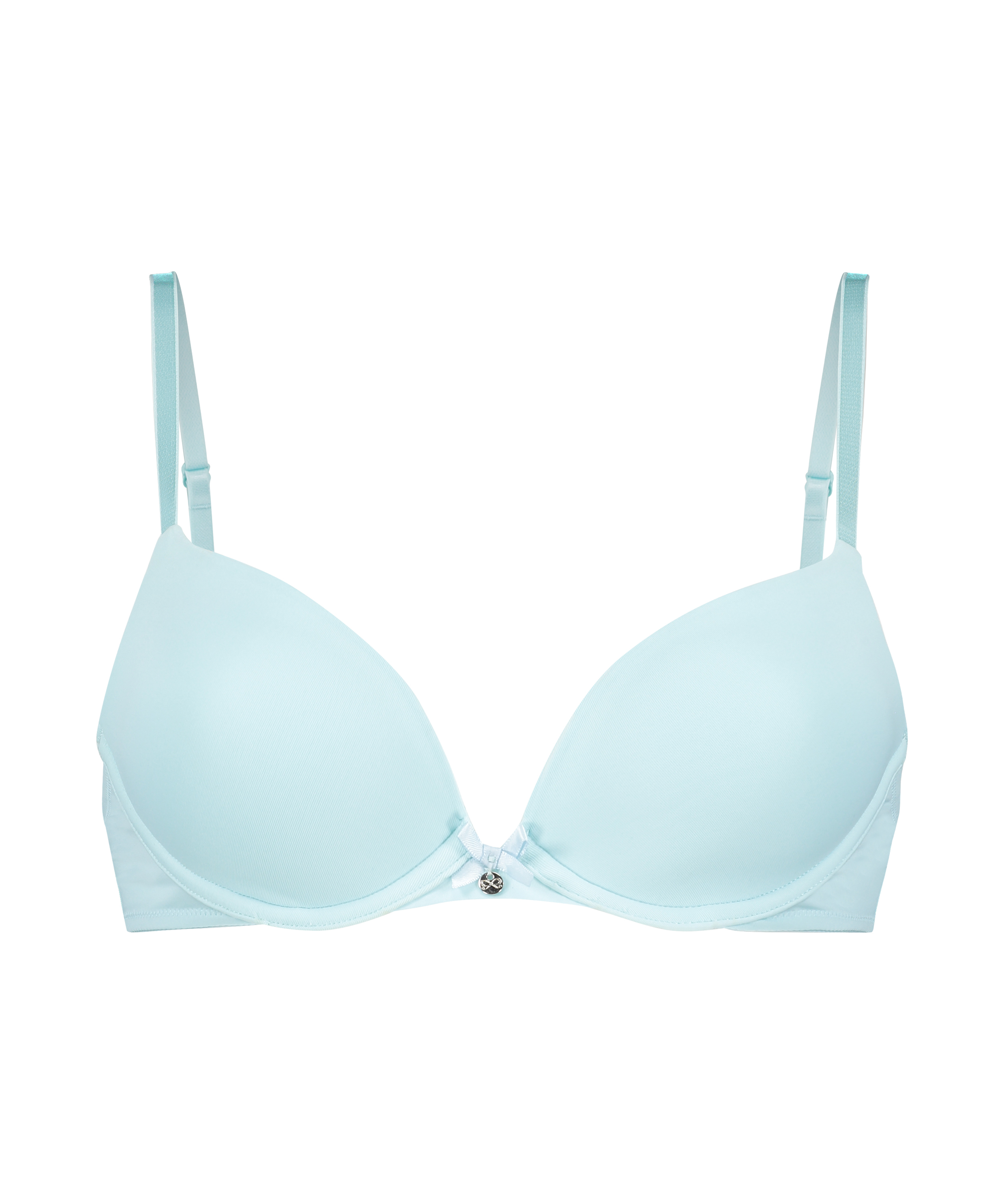 Plunge Padded Underwired Bra, Blue, main