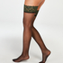 Stay Ups 15 Denier Lace, Green
