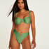 Mauritius non-padded underwired bikini top, Green