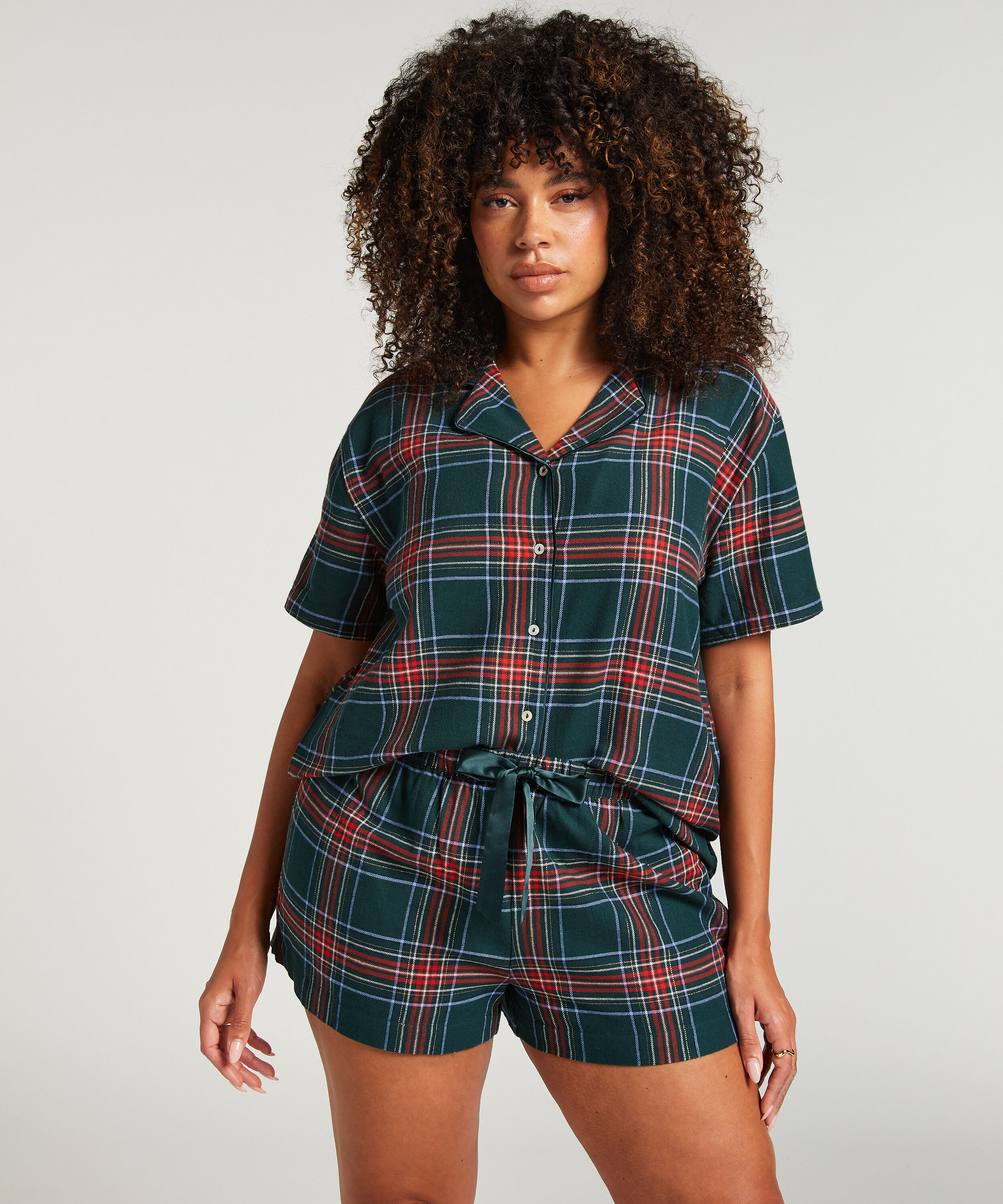 Twill pyjama set, Green