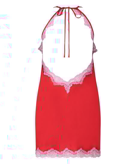 Satin slipdress, Red