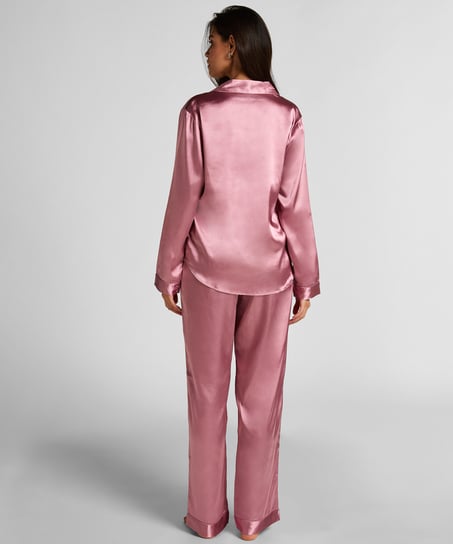 Pyjama Set Shiny Satin, Pink