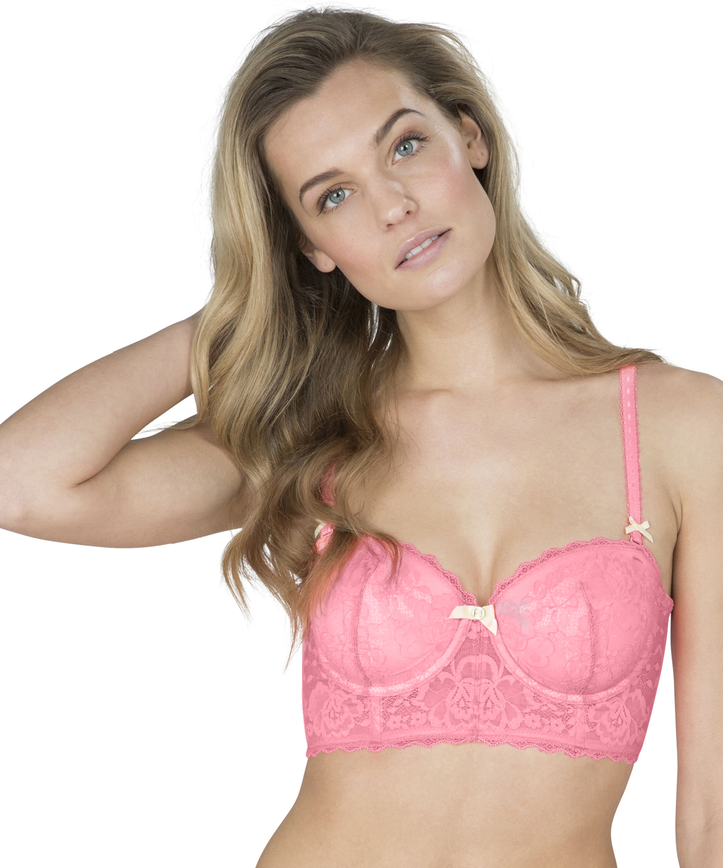 Padded underwired longline bra Theresa, Orange, main
