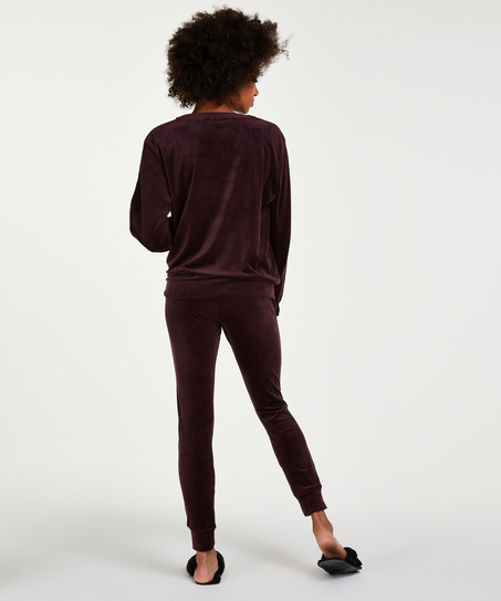 Velvet leggings, Purple