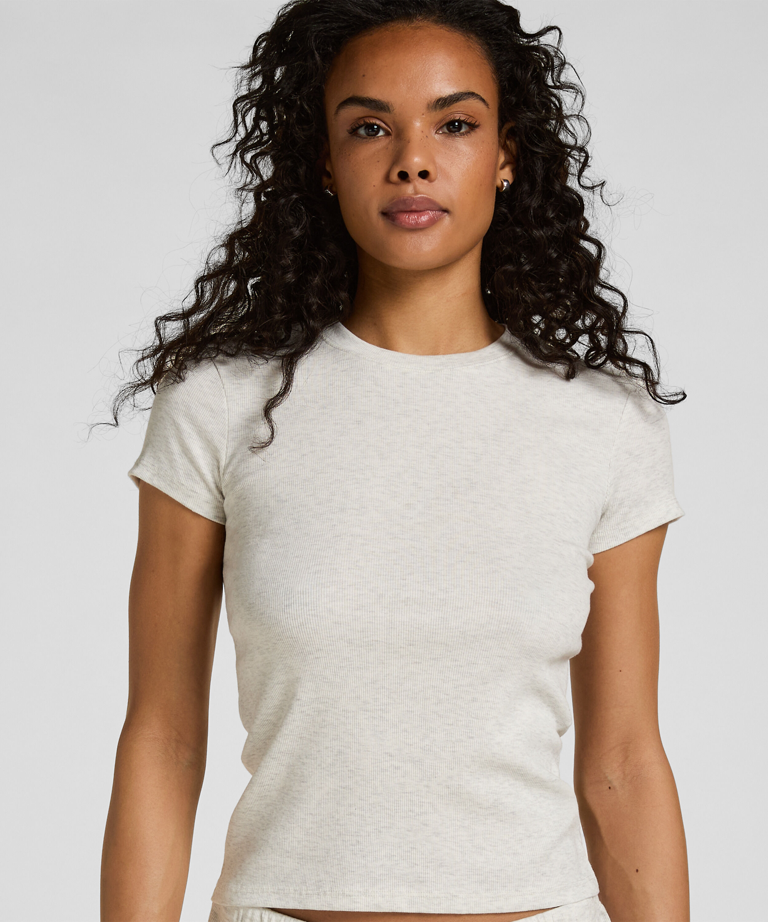 Shortsleeved Pyjama Top , Grey