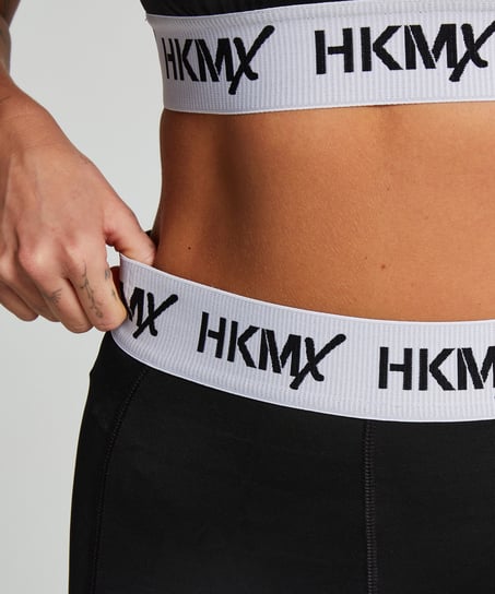 HKMX Regular Waist Sports Tights, Black