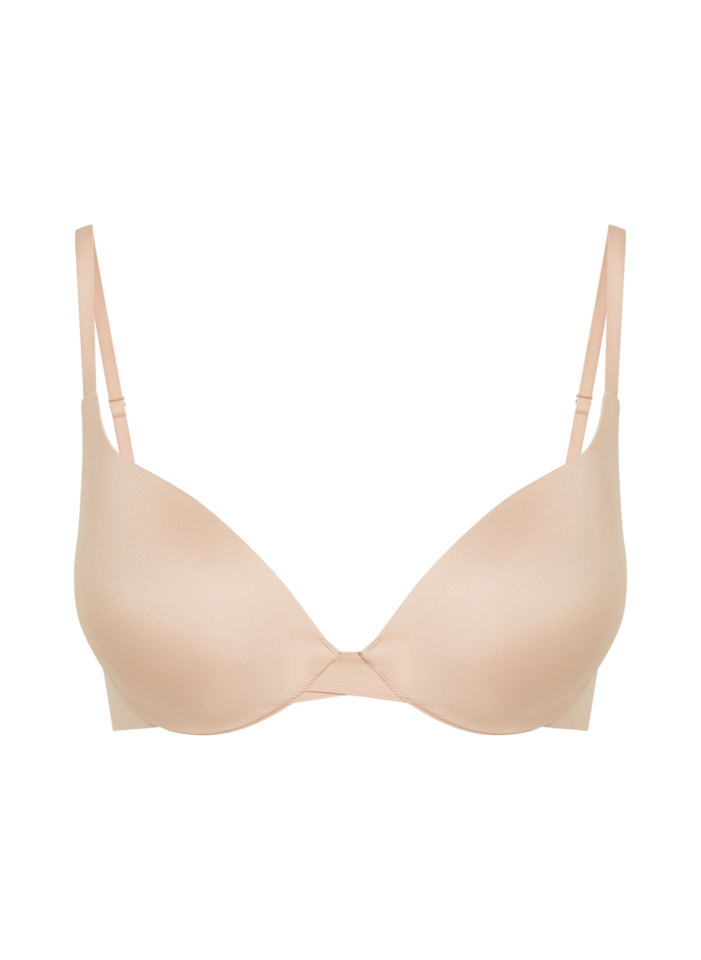 Smooth Padded Underwired Push-Up Bra, Beige, main