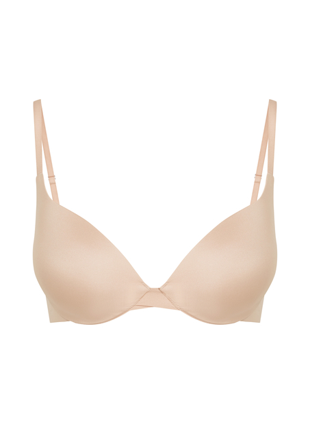 Smooth Padded Underwired Push-Up Bra, Beige