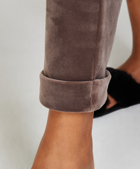 Velours Jogging bottoms, Brown