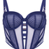 Missy Non-Padded Underwired Longline Bra, Blue