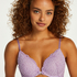 Rose padded push-up bra, Purple