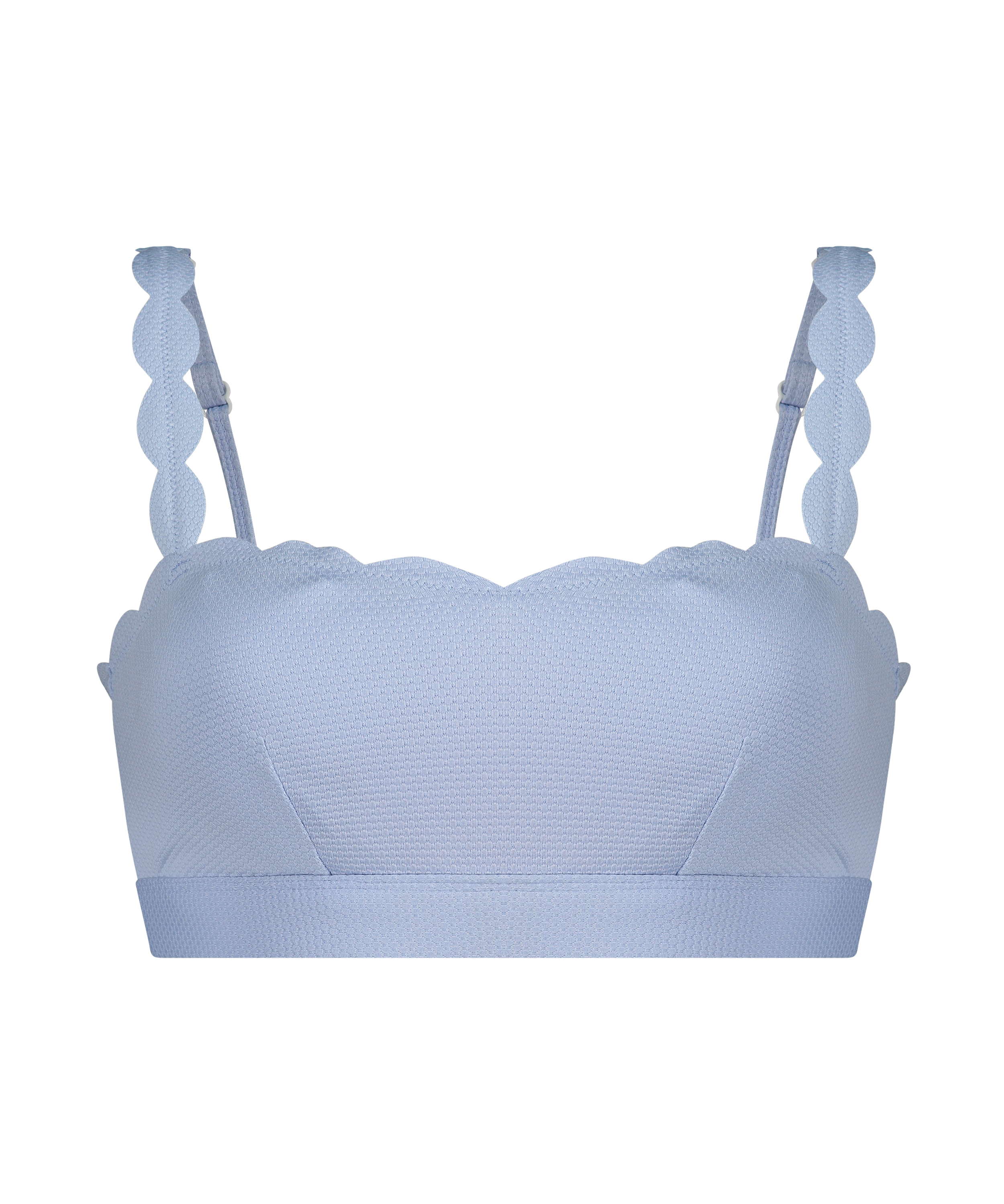 Scallop Crop Top, Blue, main