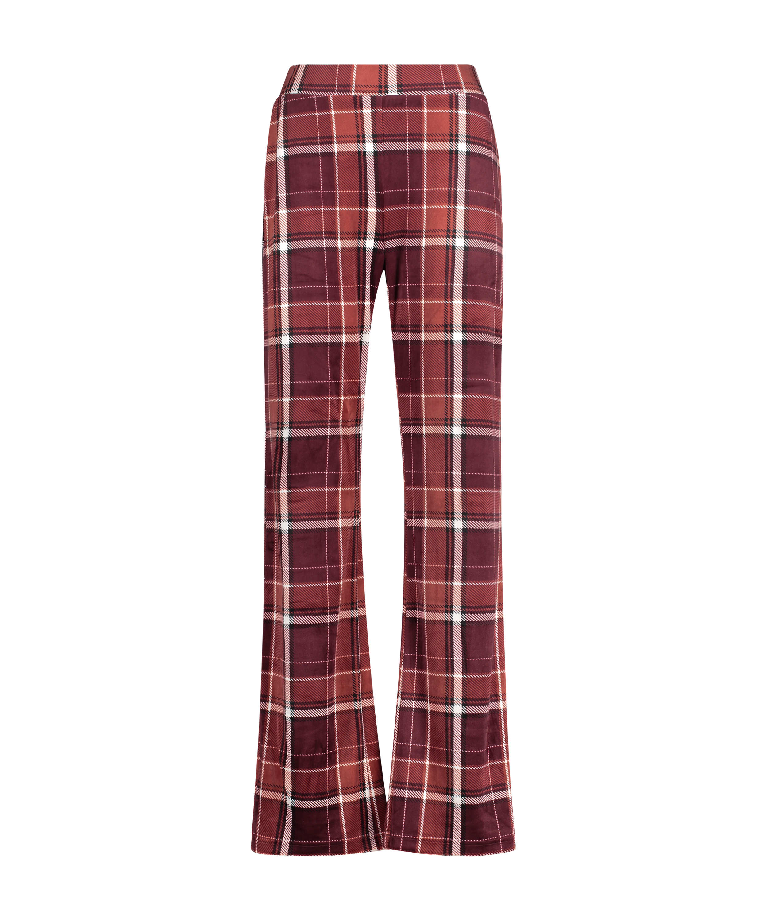 Petite Velours Pyjama Bottoms, Red, main