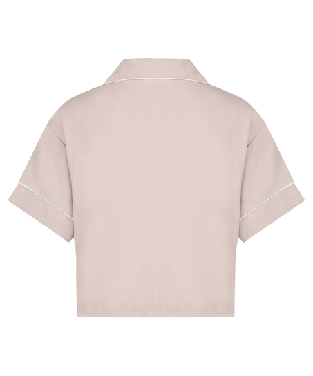 Essential Jersey Short-Sleeved Jacket, Beige