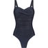 Shaping Scallop Swimsuit, Blue