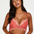 Ellie Padded Longline Push-Up Underwired Bra, Red