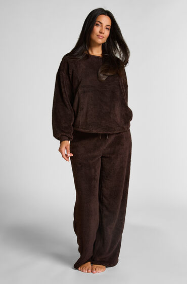 Hunkemöller Pant Fluffy Fleece Brown