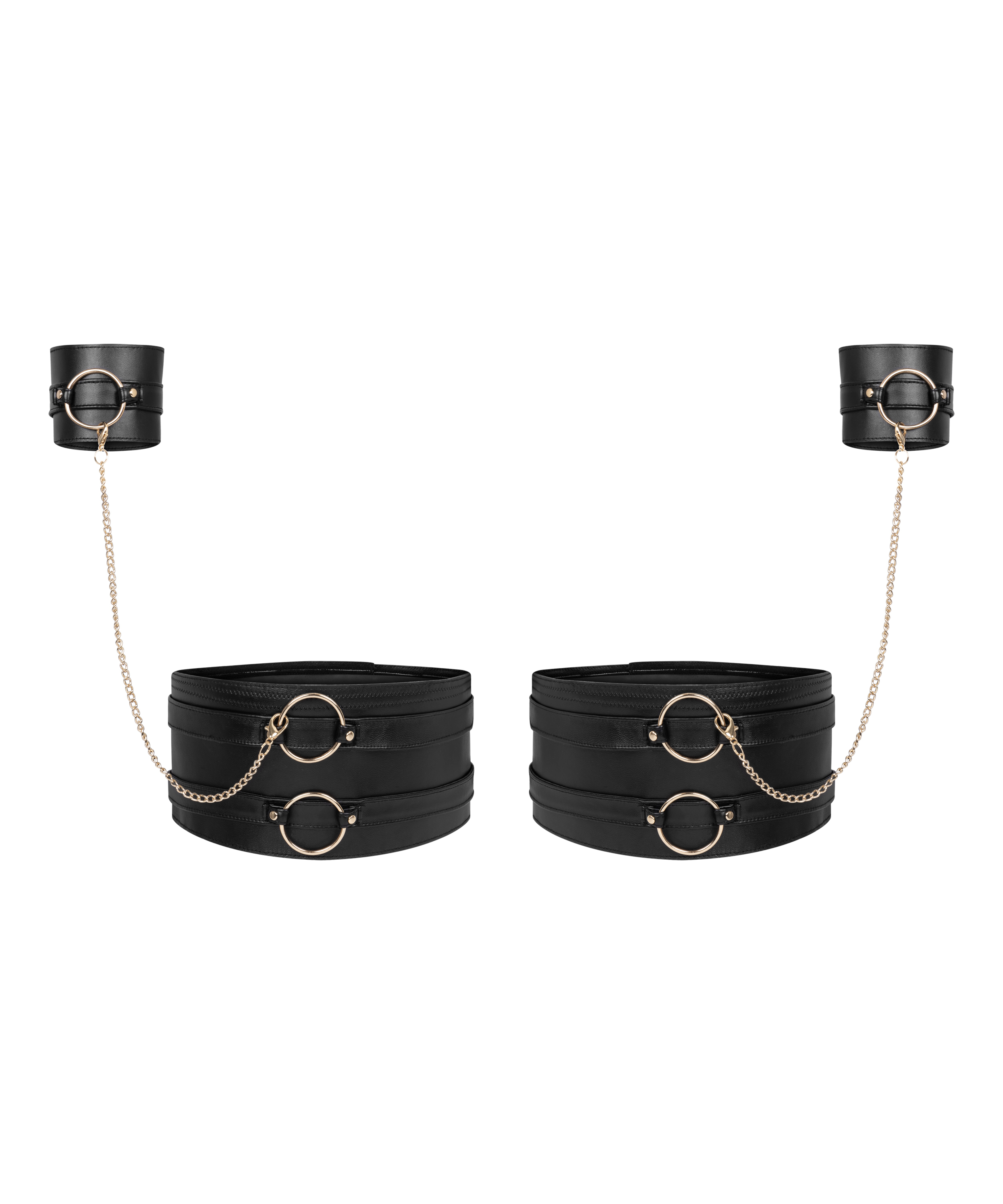 Legcuffs and Handcuffs, Black, main