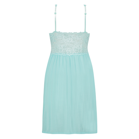 Modal Lace Slip Dress, Blue