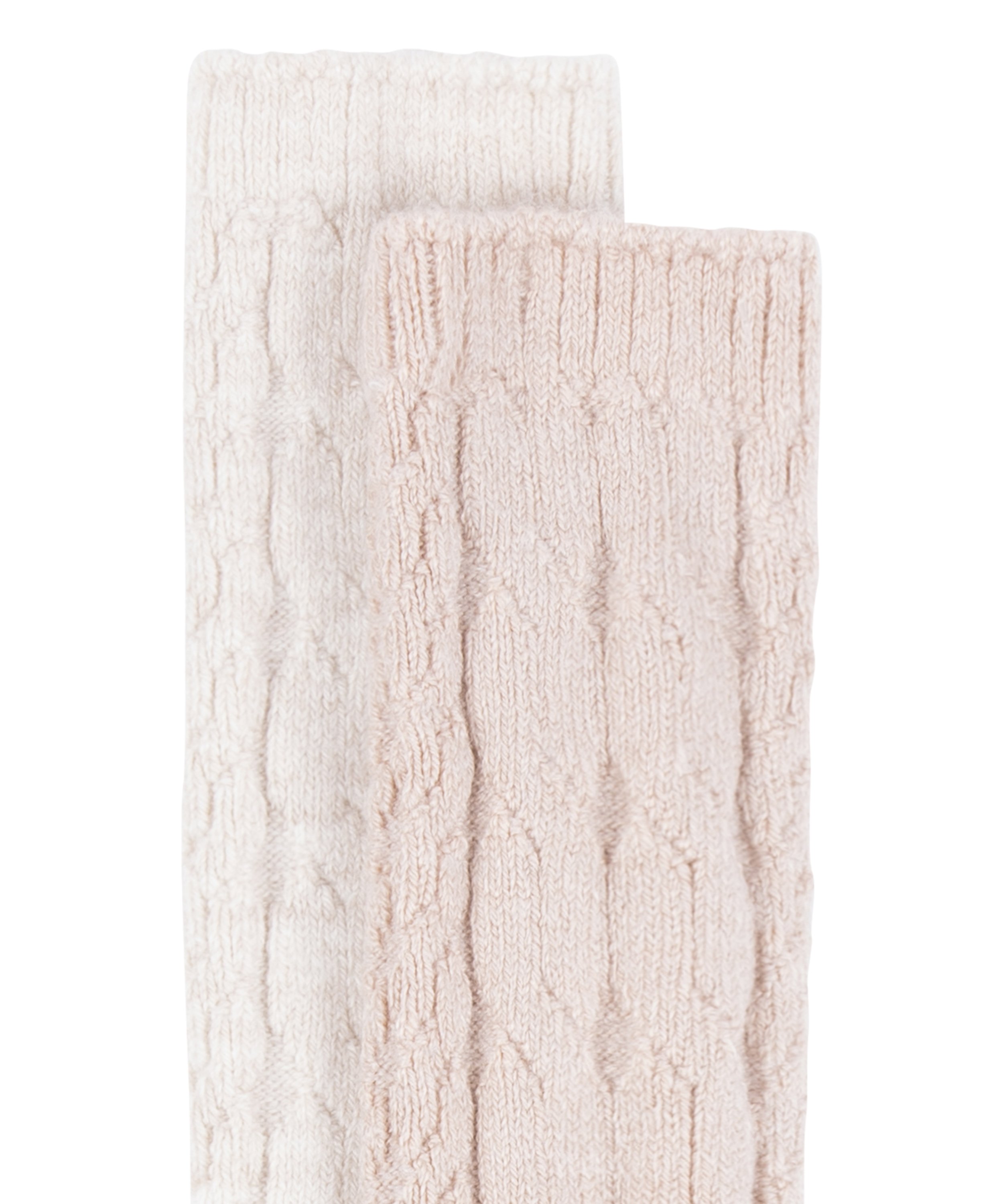 2 Pair Long Socks, Beige, main