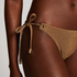 Goldie Shimmer Cheeky Tanga Bikini Bottoms, Yellow
