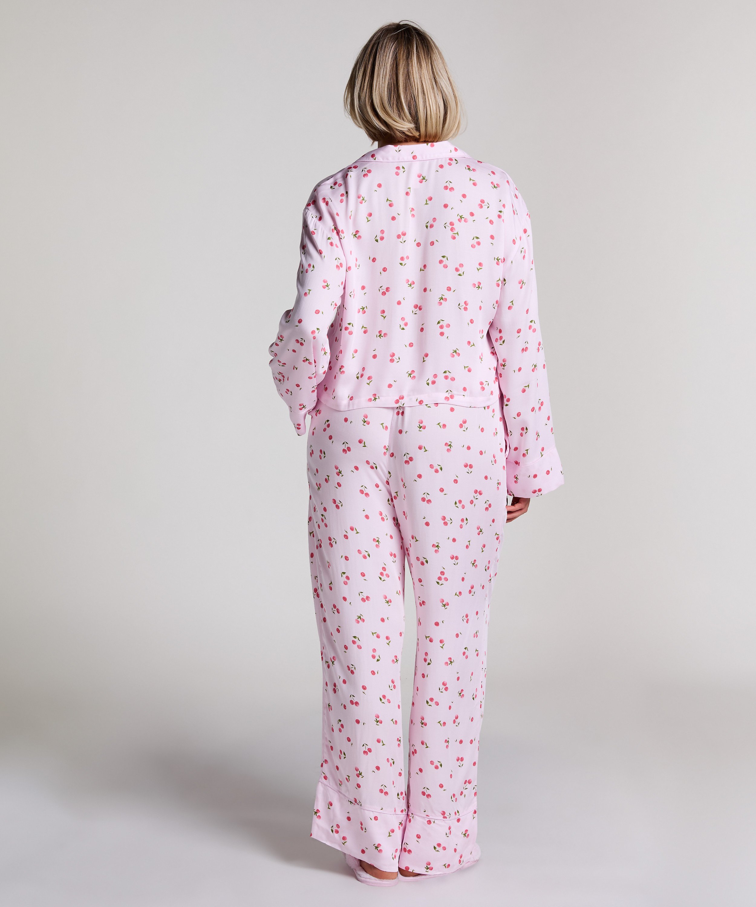 Satin Long-Sleeved Jacket, Pink, main