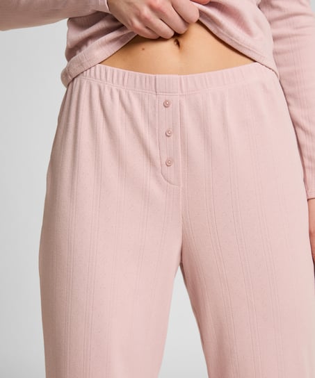 Pointelle Pyjama Pants, Pink