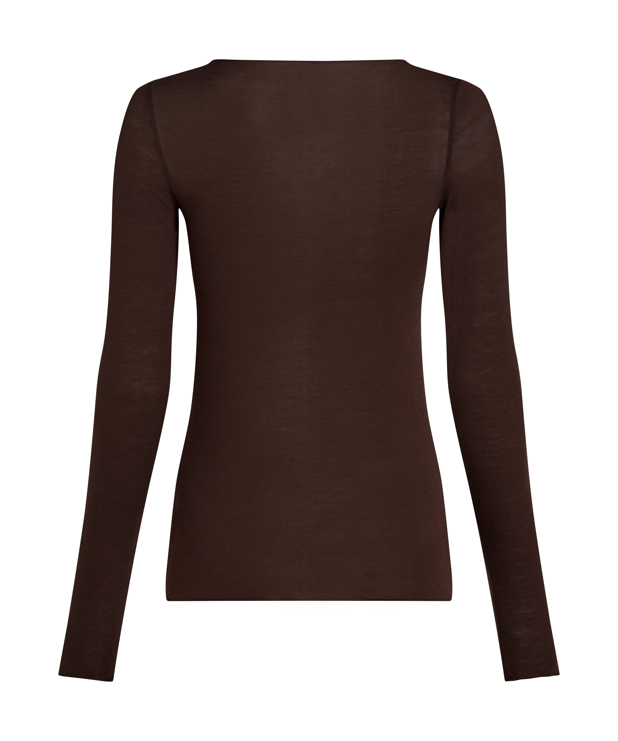 super soft Boatneck shirt with Cashmere, Brown, main