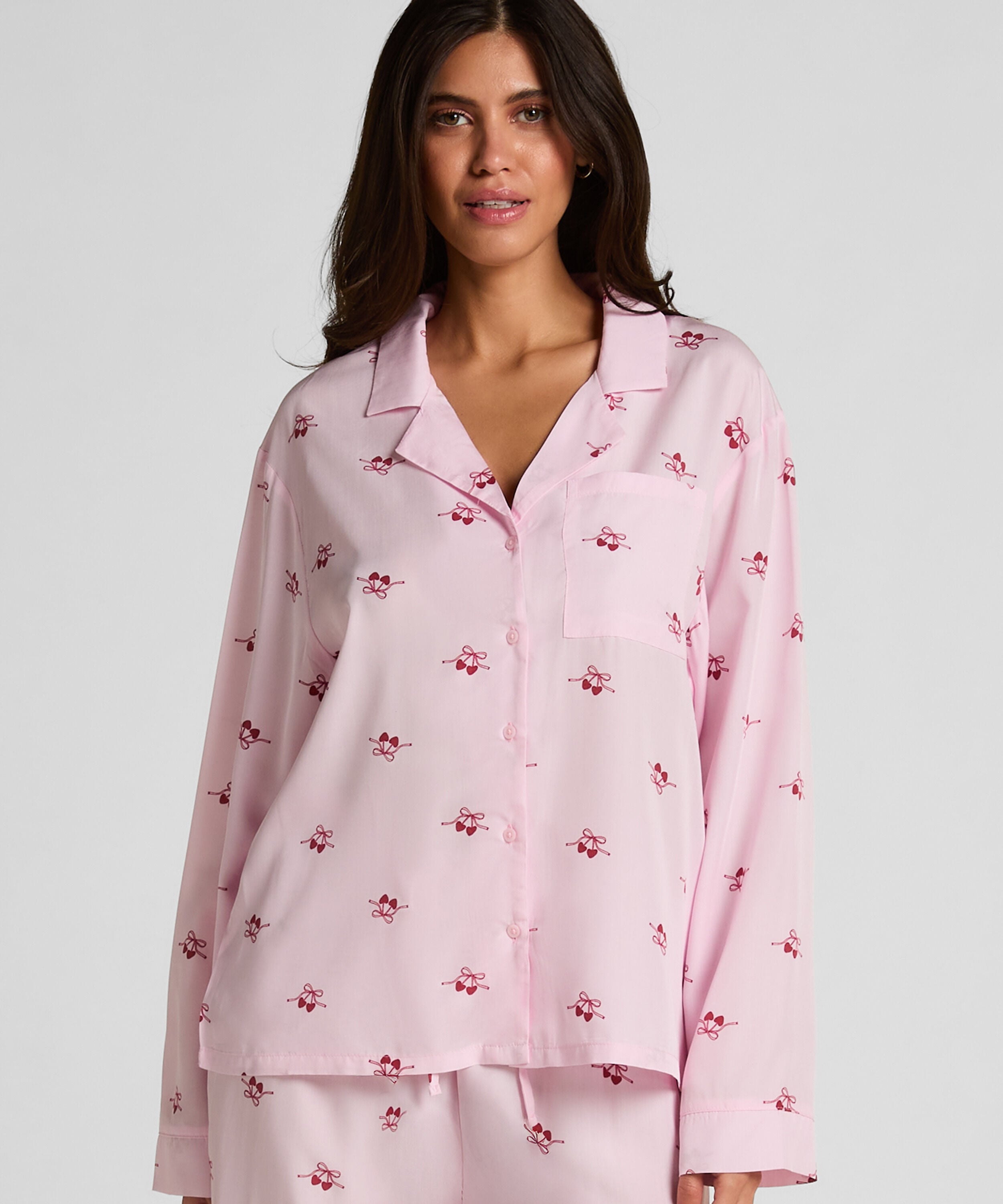 Jacket Woven Cherry, Pink