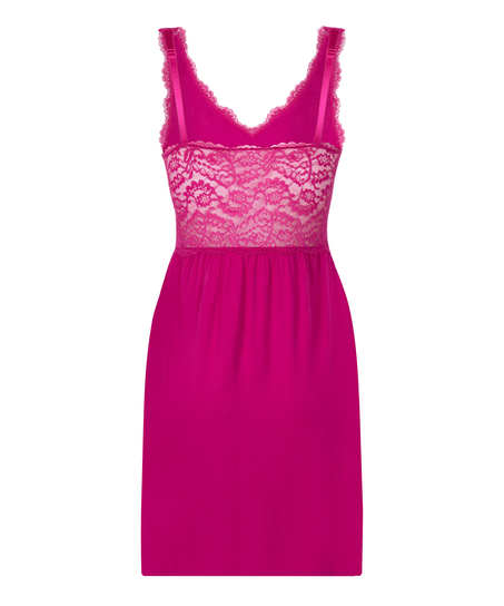 Nora Lace Slip Dress, Pink