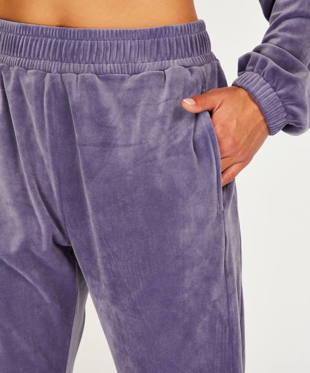 Velours Jogging Pants, Purple