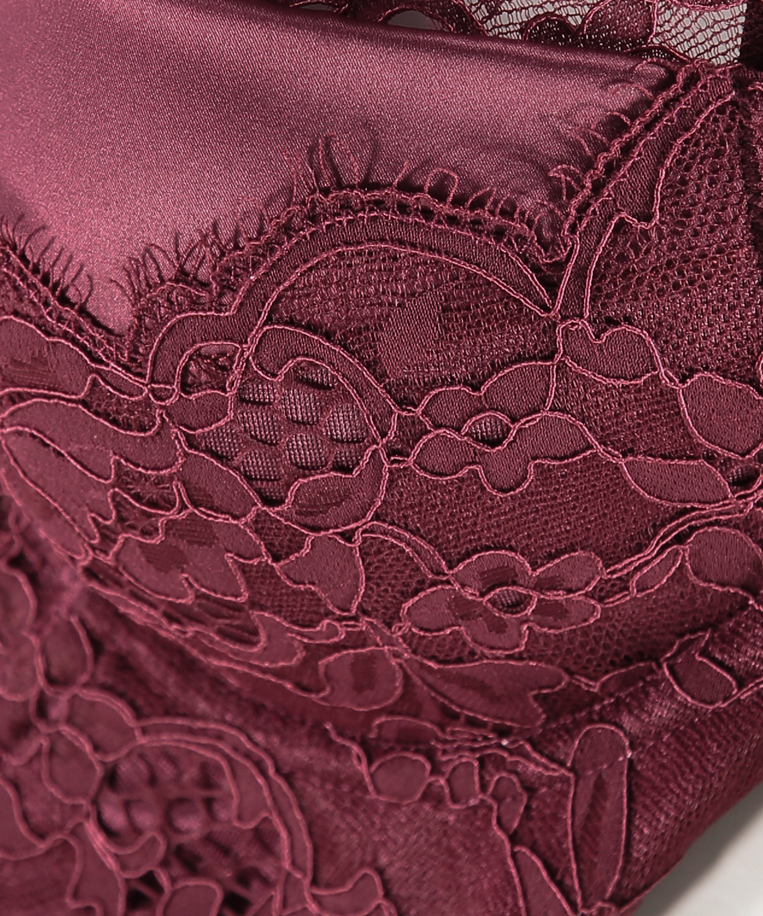 Heather Padded Longline Underwired Bra, Red, main