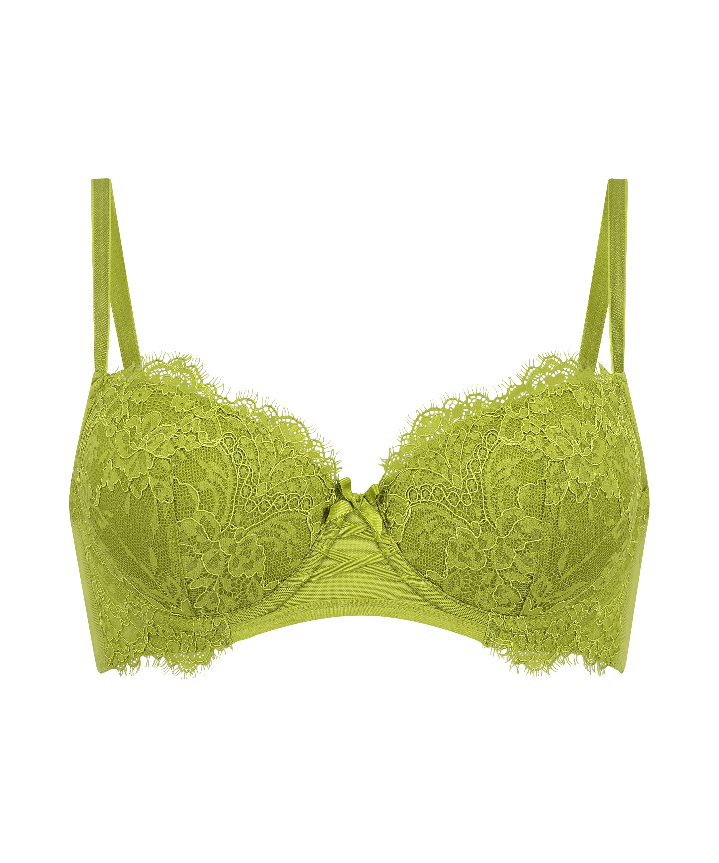 Arabella Padded Underwired Bra, Green, main
