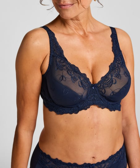 Diva Non-Padded Underwired Bra, Blue