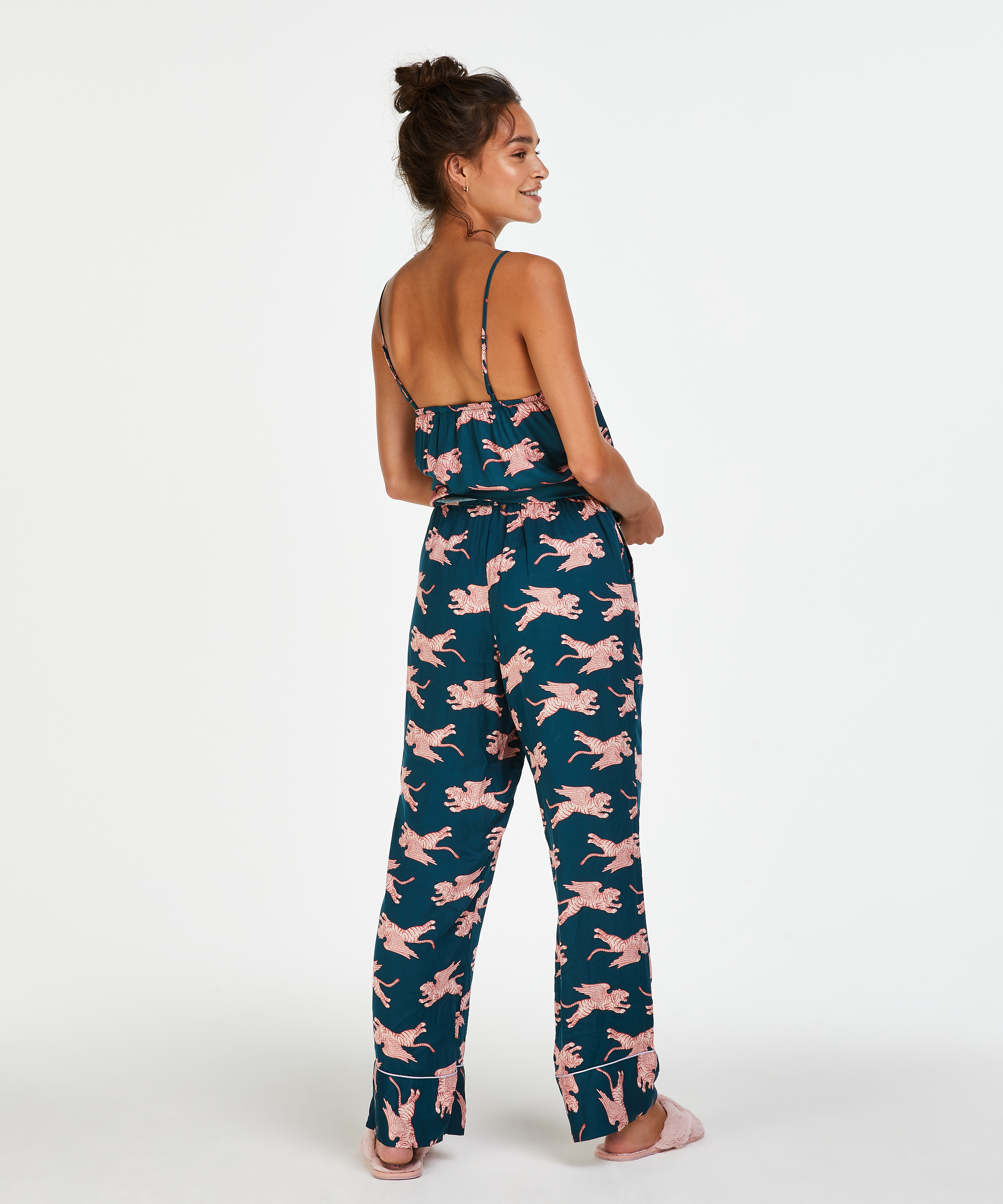Woven Pyjama Bottoms, Blue, main
