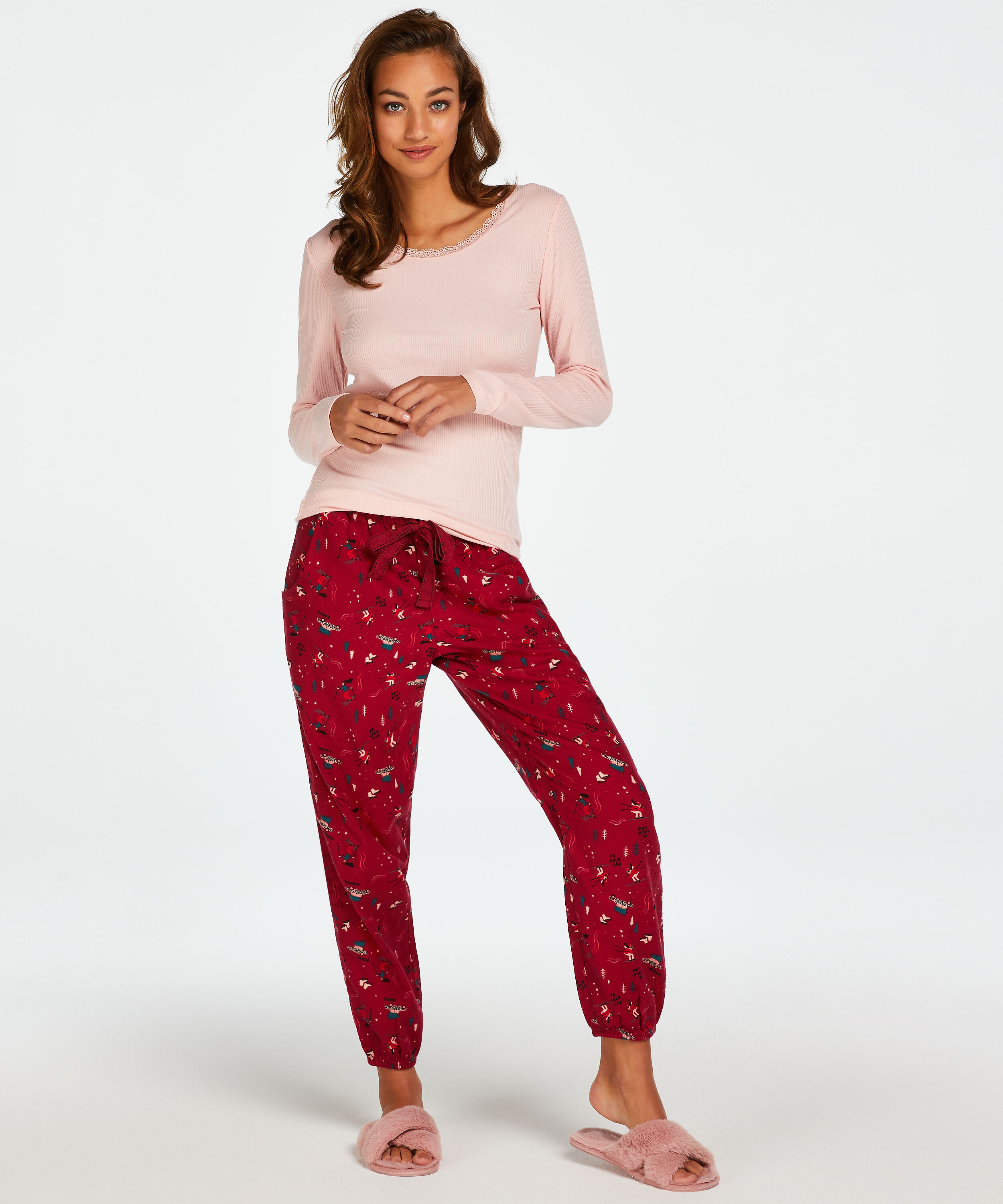 Petite Twill Pyjama pants, Red