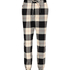 Twill Check pyjama bottoms, Black