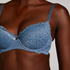 Marine Padded Underwired Bra, Blue