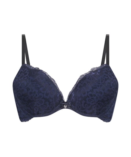 Marine Padded Underwired Push-Up Bra, Blue