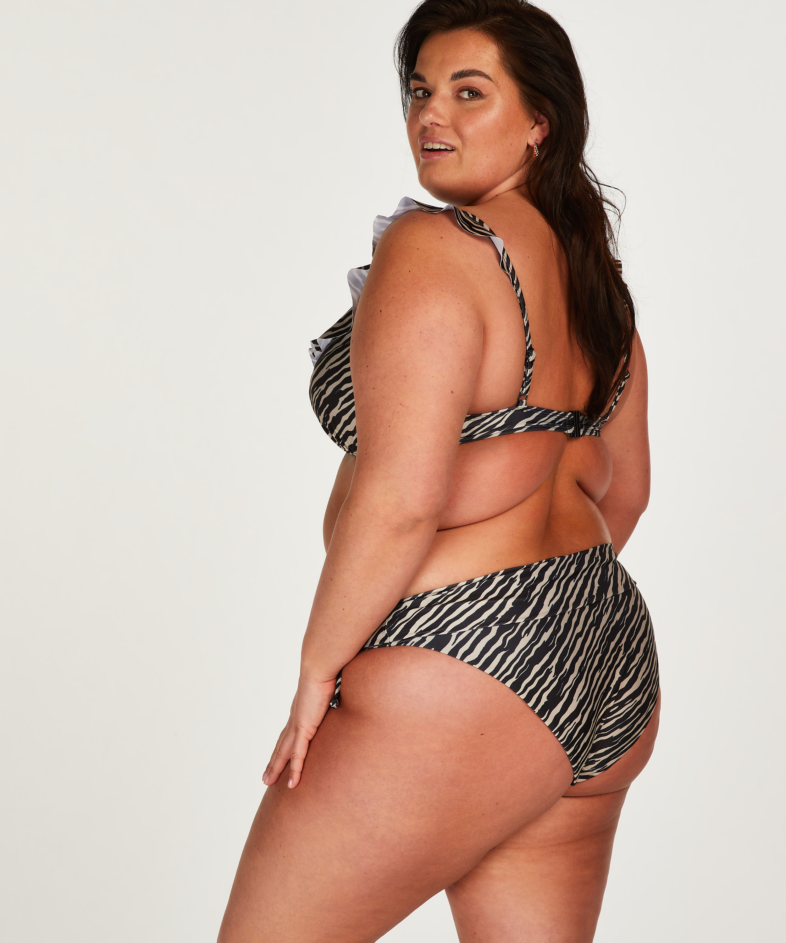 Zebra Rio Bikini Bottoms, Brown, main