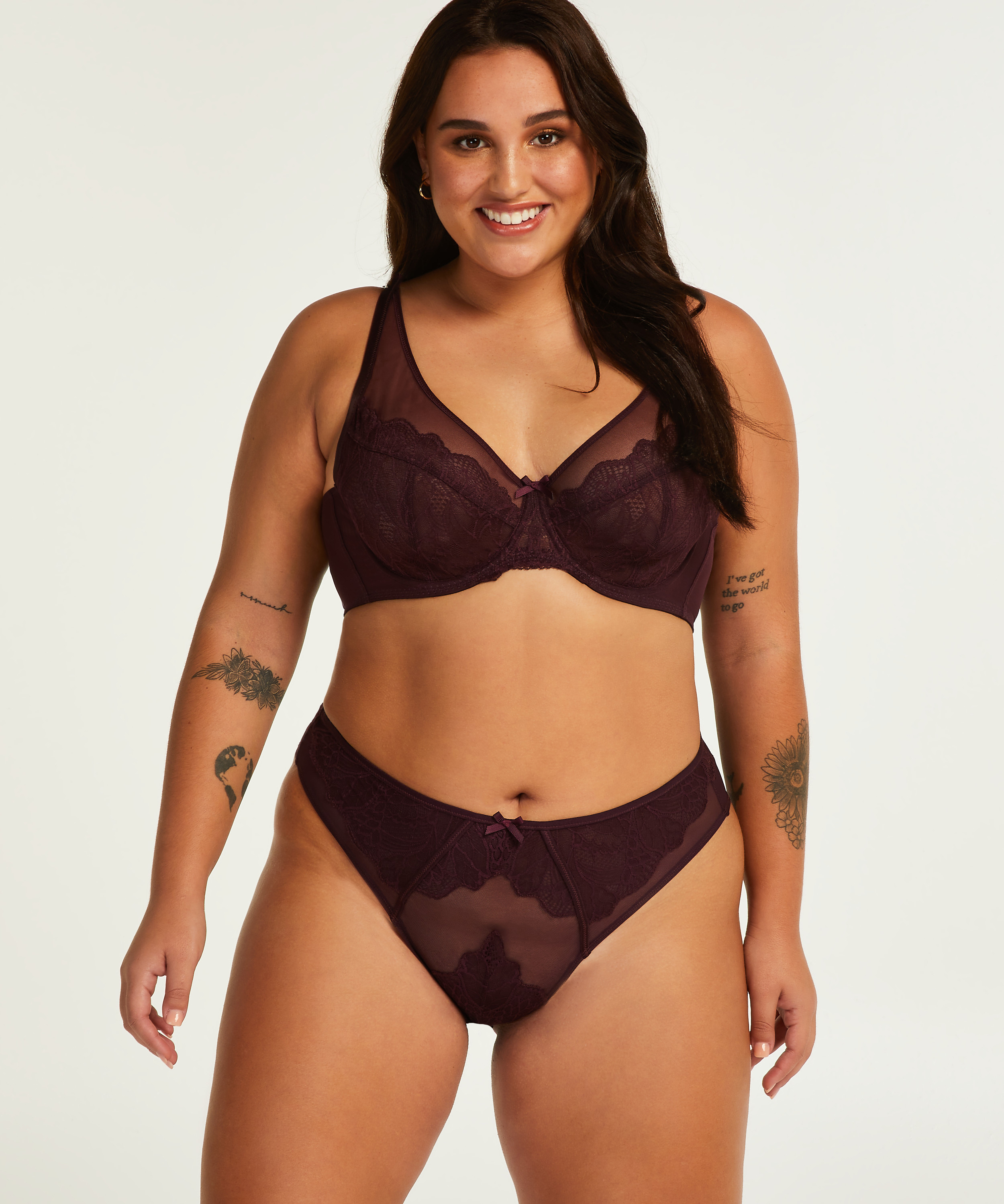 Mel Non-Padded Underwired Bra I AM Danielle, Purple, main