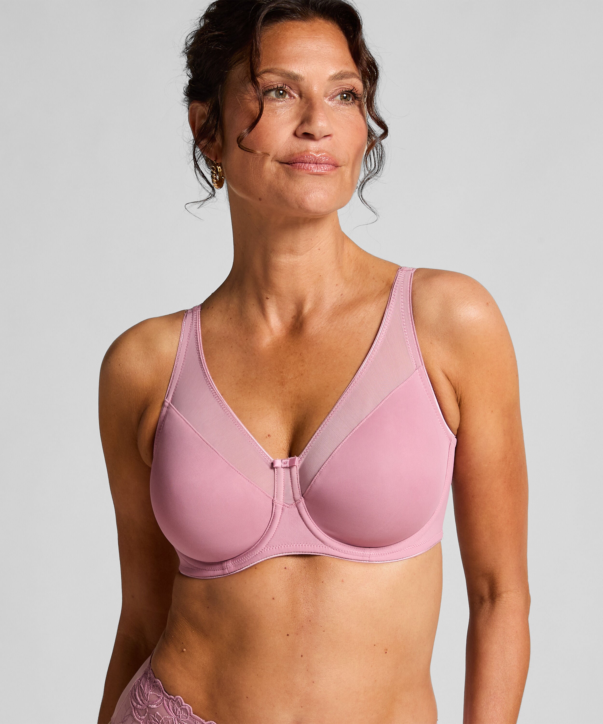 Nina Non-Padded Underwired Minimizer Bra, Pink Nina Non-Padded Underwired Minimizer Bra, Pink