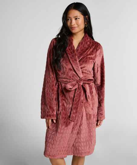 Fleece Bathrobe, Purple