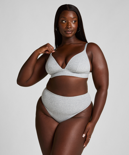 Cotton Bralette, Grey