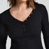 Long-Sleeved Pyjama Top, Black