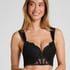 Whitney Padded Underwired Longline Push-Up Bra, Black