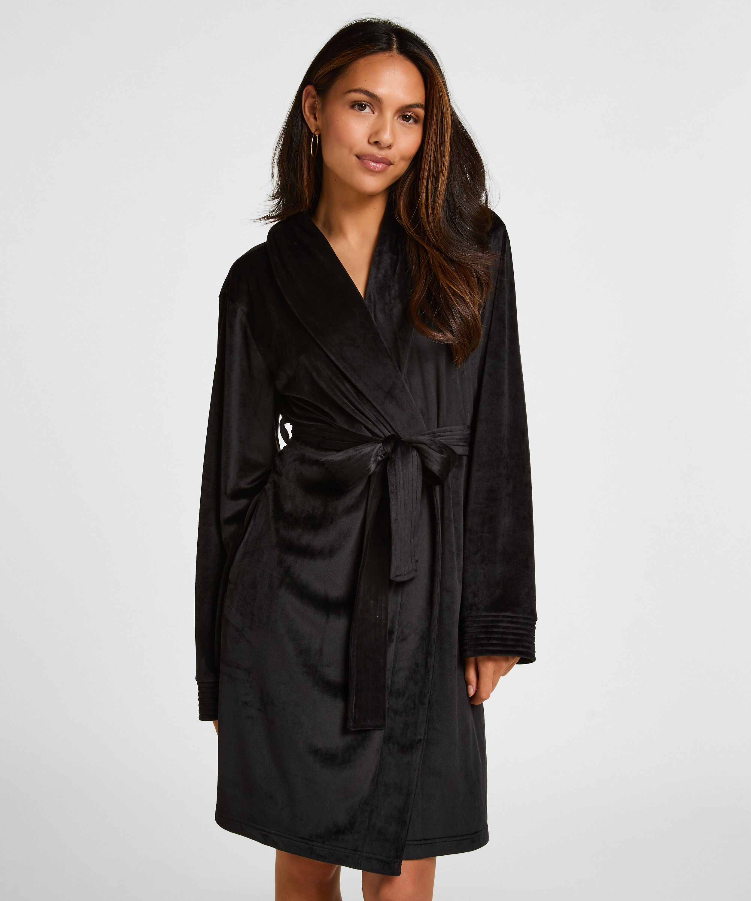 Velours Bathrobe, Black