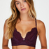 Lotte Padded Longline Underwired Bra, Purple